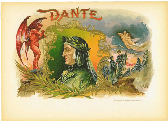 Dante Cigar Label (ca. 1900)