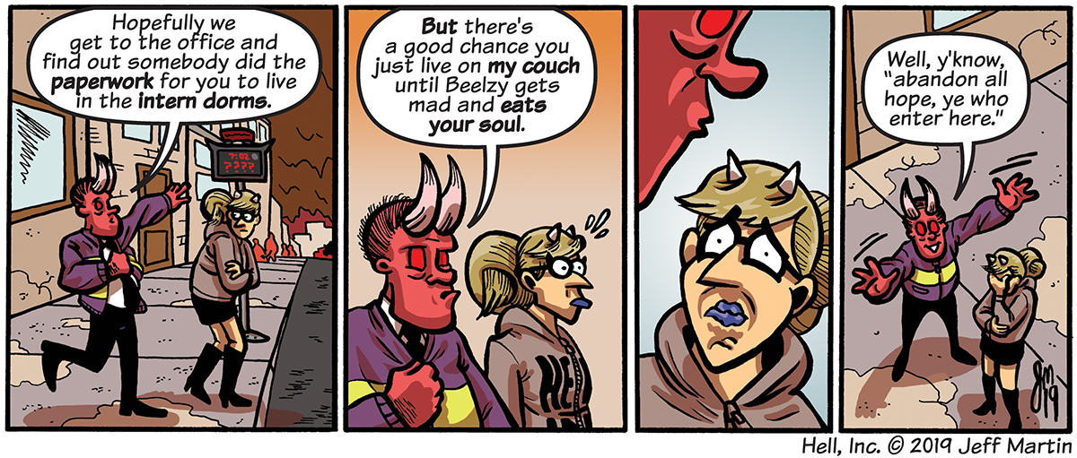 Jeff Martin, Hell, Inc. Webcomic: “Abandon All Hope” (2019)