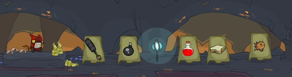 The Volcano Store in Castle Crashers Video Game (2008)