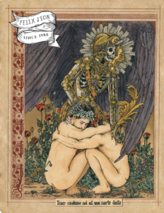 Amor Condusse noi ad una Morte Dante – Print by Felix d’Eon