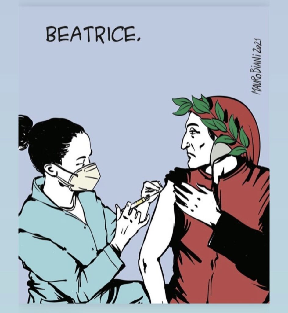 Dante receives his COVID-19 vaccine