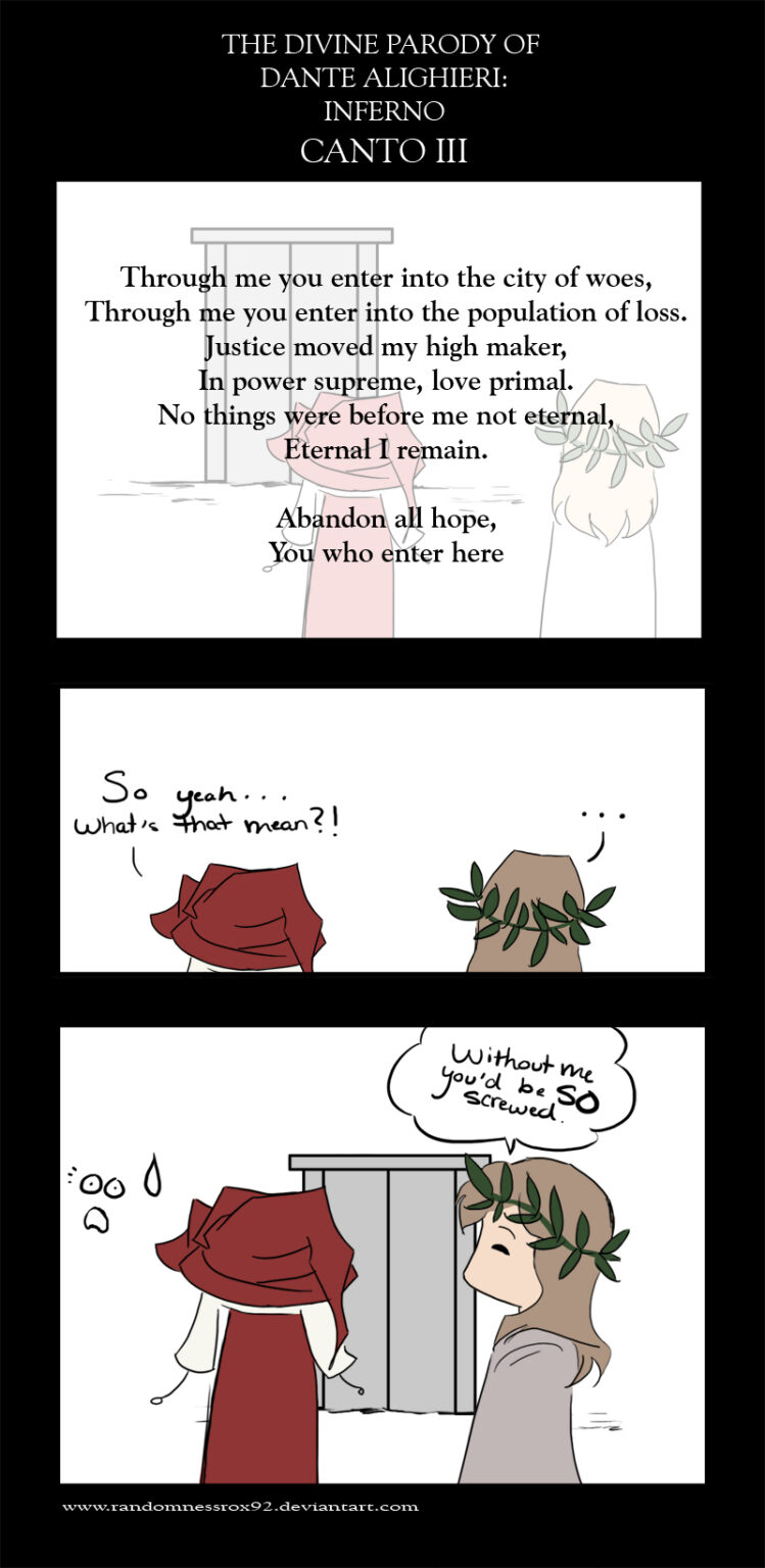 “The Divine Parody of Dante Alighieri: Inferno 3”