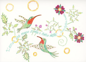 “The Love that Moves” Card Drawing by Meredith Eliassen (2016)