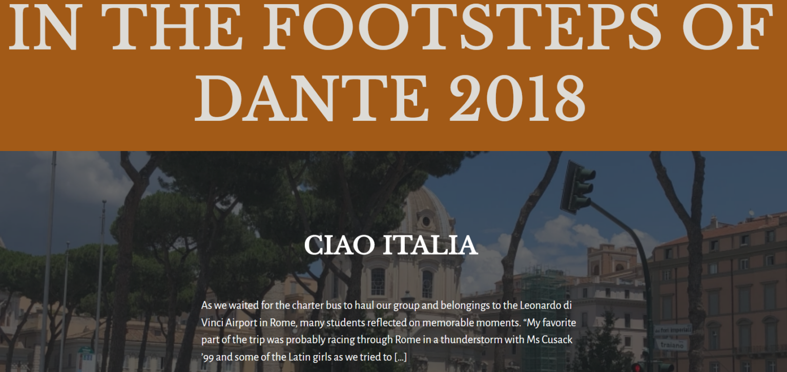 Montrose School, In the Footsteps of Dante 2018 (HS blog)