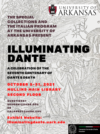 Illuminating Dante Exhibit at the University of Arkansas