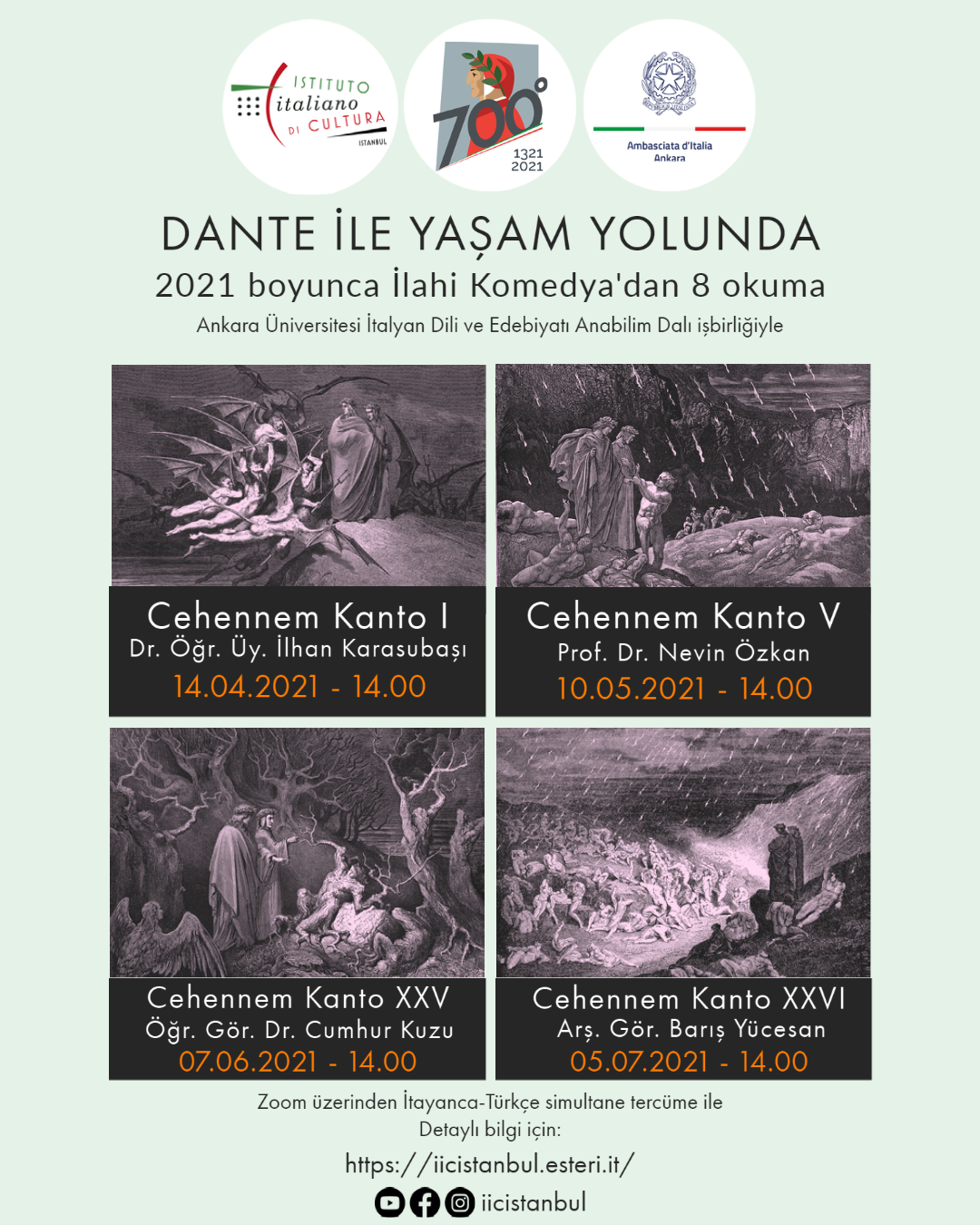 “In cammino con Dante”: Istituto italiano di cultura di Istanbul (2021)