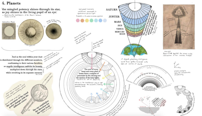 Madeleine Klebanoff-O’Brien, drawings of Dante’s cosmos