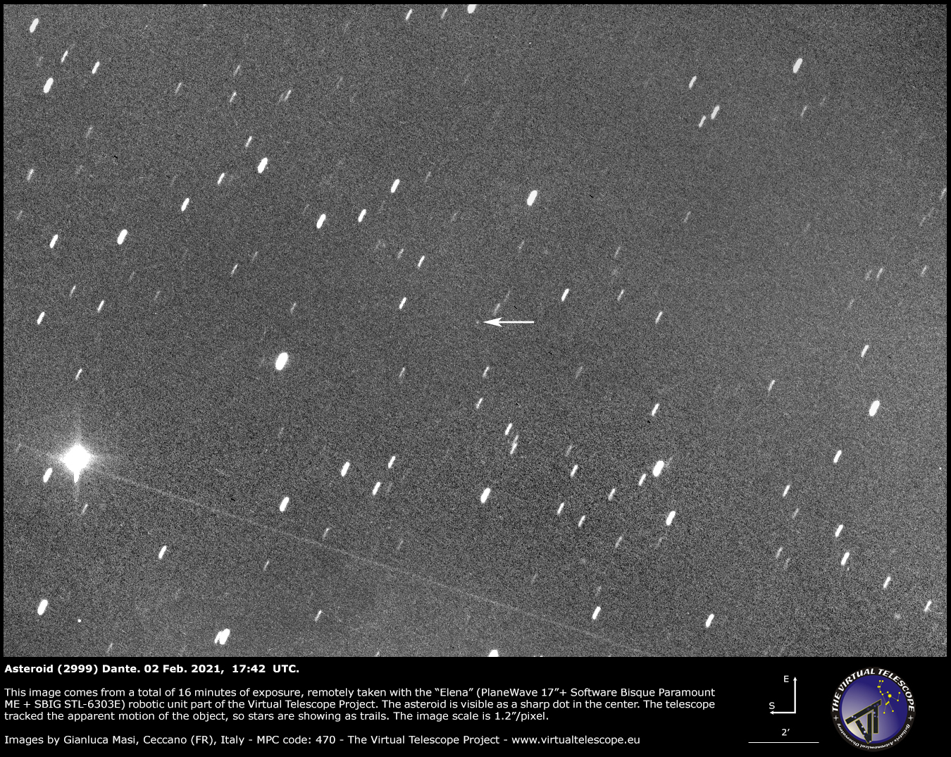 Lutz Schmadel, Asteroid “Dante 29999” in Dictionary of Minor Planet Names