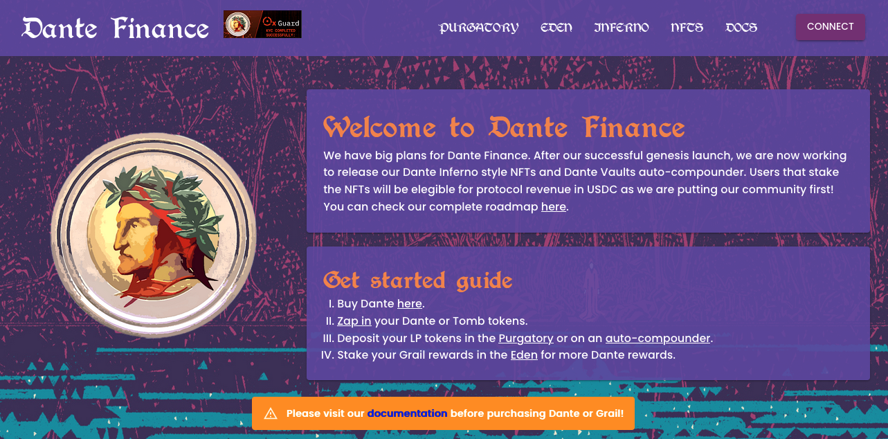 Dante Finance, $Dante Cryptocurrency (2022)