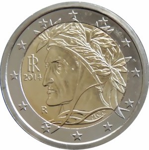 Maria Carmela Colaneri, Dante on Italian Two Euro Coin (1999-present)