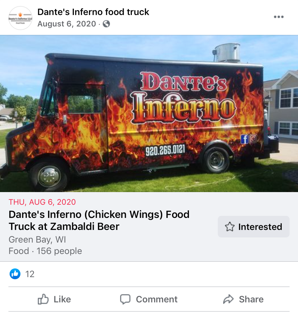 Dante’s Inferno Food Truck (Green Bay, WI)