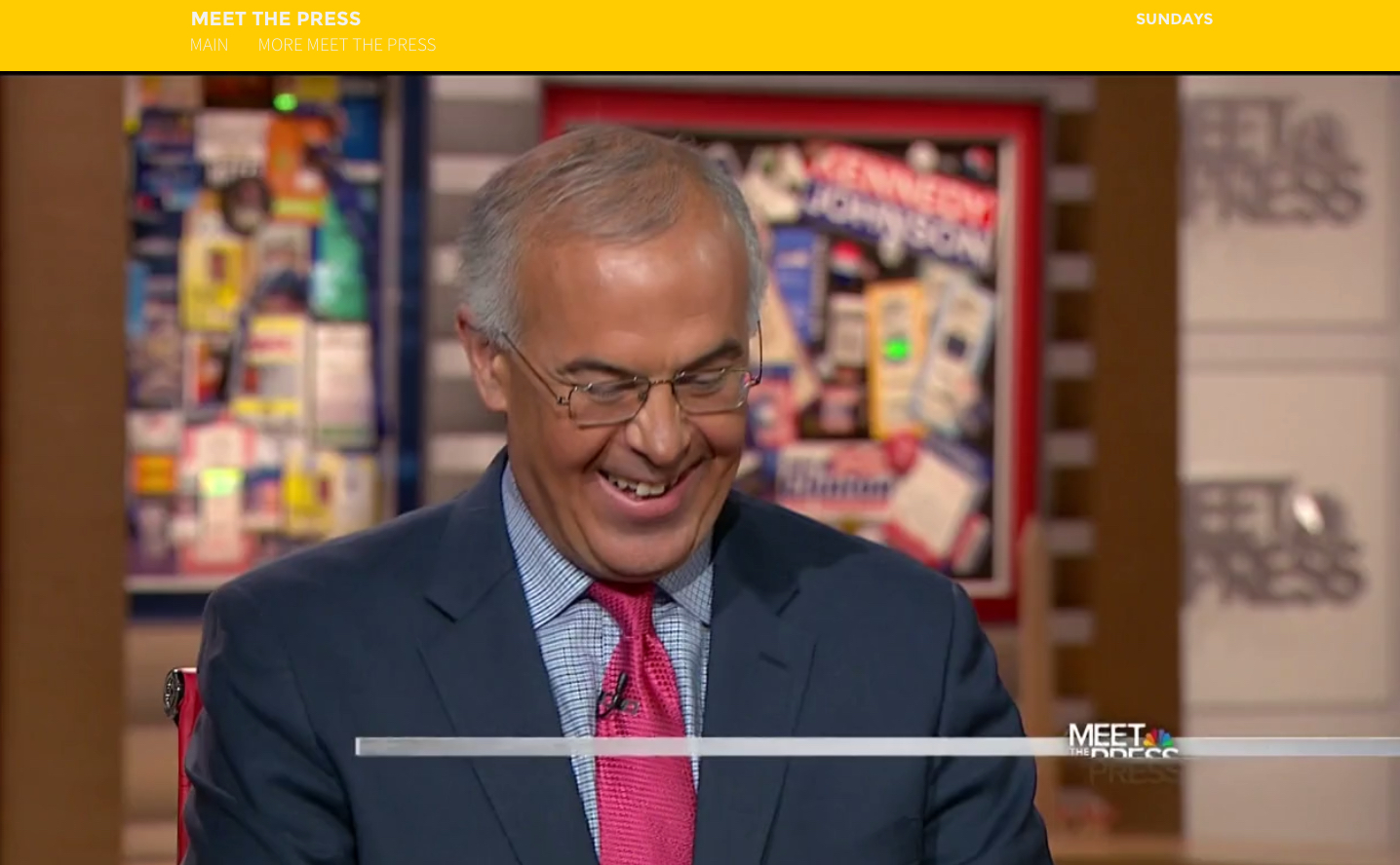 Meet the Press, David Brooks Comment We’re in the 7th Circle (2016)