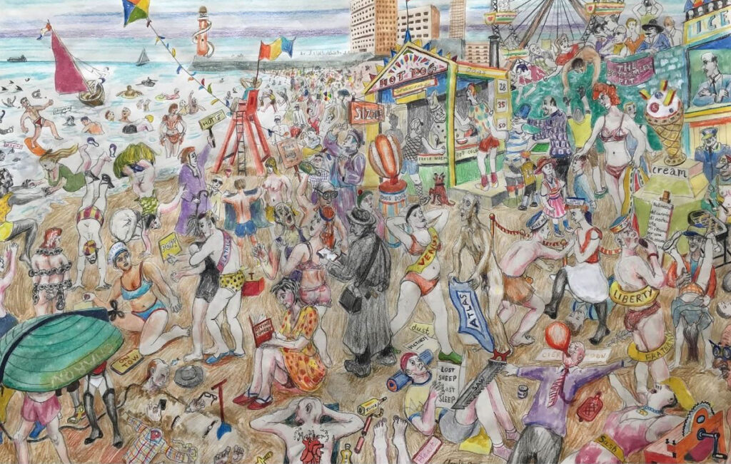 Chris Orr, Divine Comedy – not waving but drowning (2018)