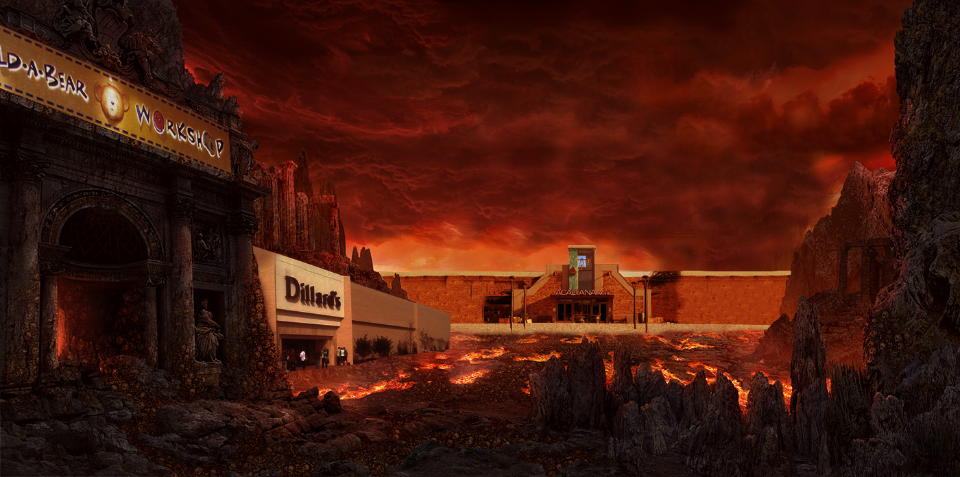 “Satan Delighted to Announce That The Newly-Constructed 10th Circle Of Hell Will Include Acadiana Mall” (2017)