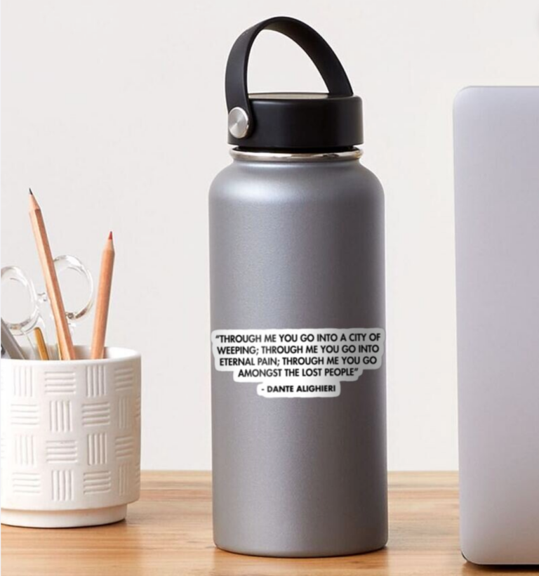 Dante Alighieri Quote Sticker