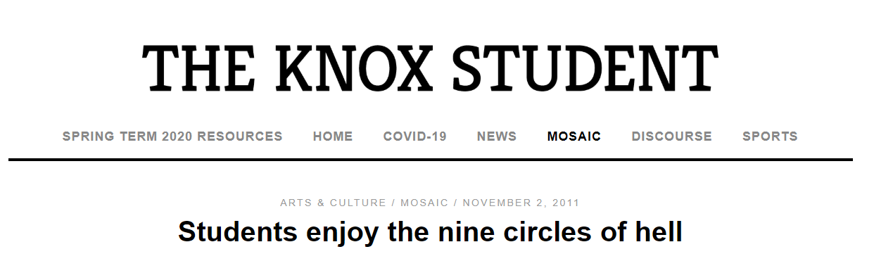 John Williams, “Students Enjoy the Nine Circles of Hell” (2011)