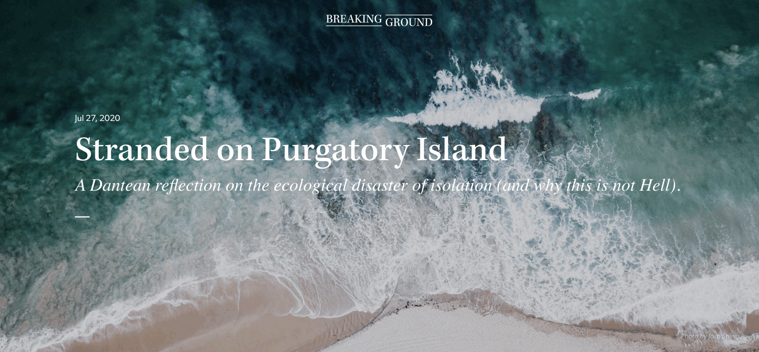 Filippo Gianferrari, “Stranded on Purgatory Island” (2020)