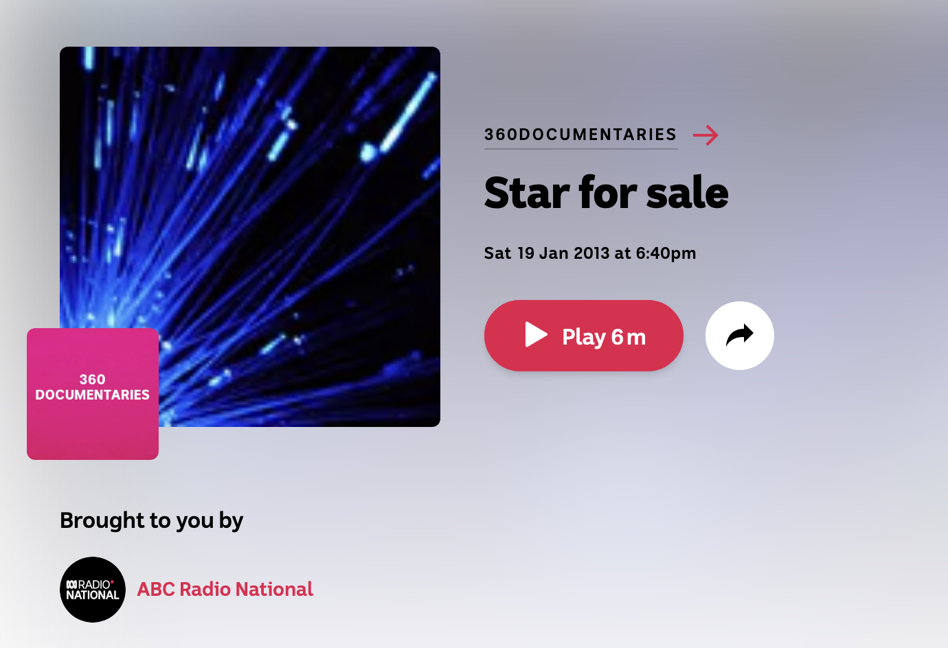 Patrick Holland, “Star for Sale” (2009)