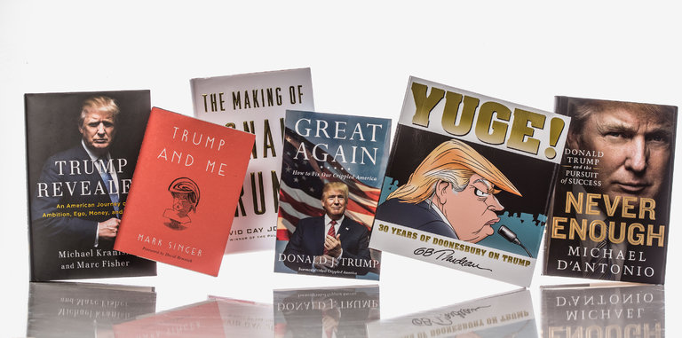 Michiko Kakutani, “In Books on Donald Trump, Consistent Portraits of a High-Decibel Narcissist” (2016)
