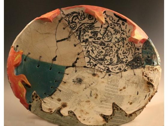 Jesus Vazquez, Ceramic Plate (untitled, 2014)