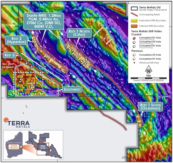 Terra Metals, rare metal drilling Dante Project (2026)